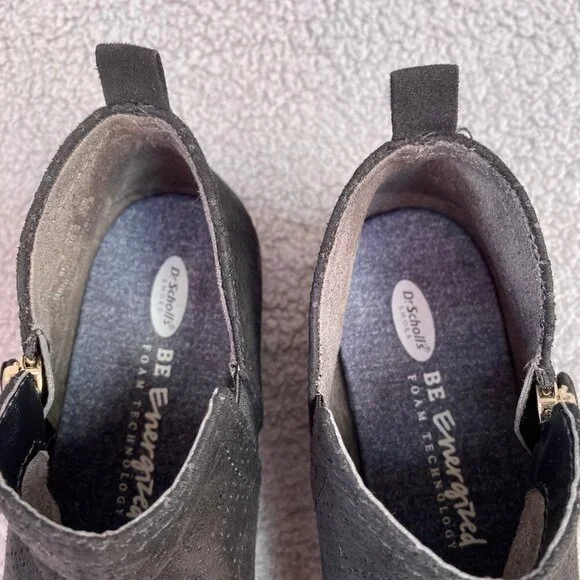Dr Scholls Be Energized Rate Zip Bootie Black Sz 6.5 M - Picture 5 of 13